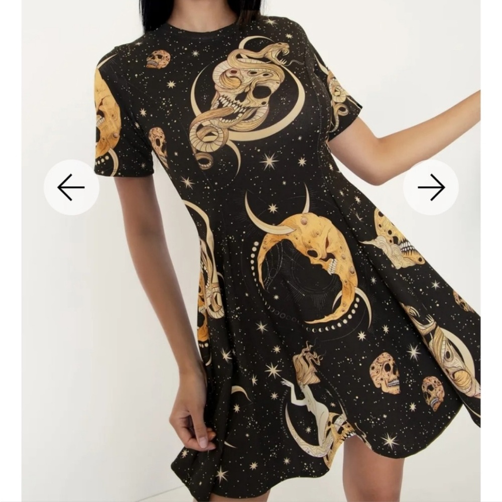 Blackmilk October's Moon Evil Tee Dress Size Small Moonchild Collection